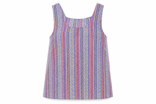 Front view of Atmosphere women’s multicoloured fair isle basic blouse, size UK 10