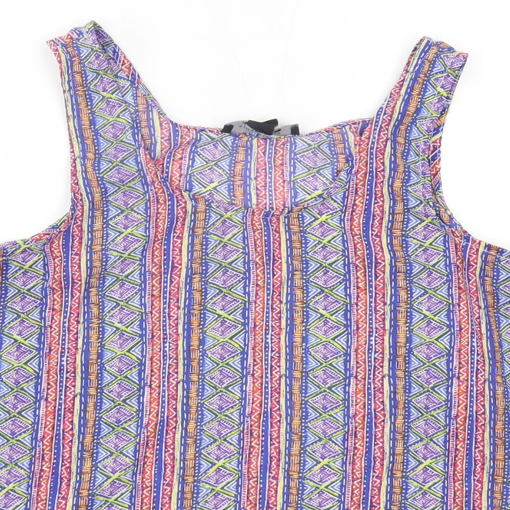 Womens UK Size 10 Atmosphere Multicoloured Basic Blouse