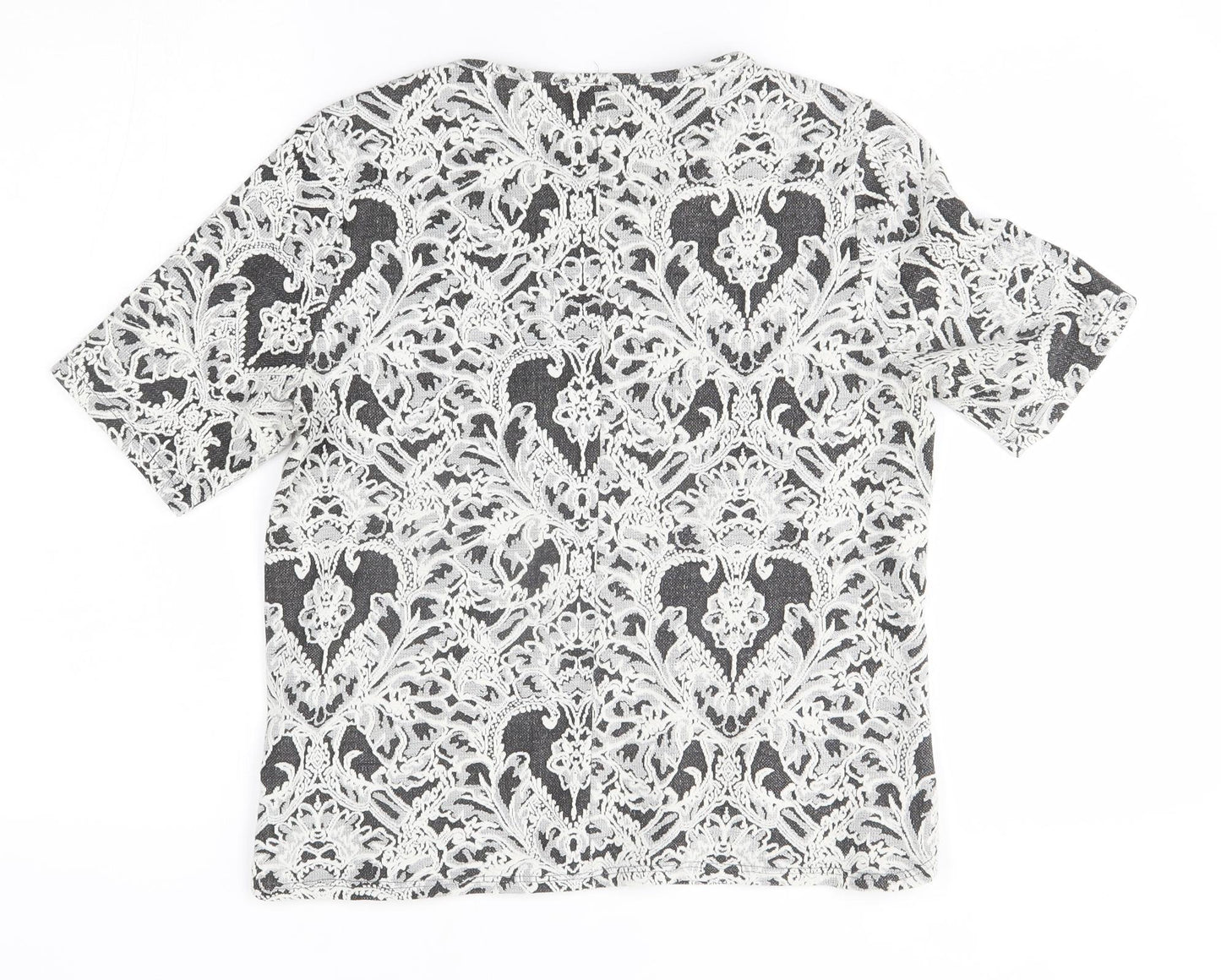 Atmosphere Womens White Floral  Basic Blouse Size 12  -