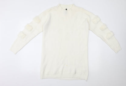 TU Womens White   Pullover Jumper One Size