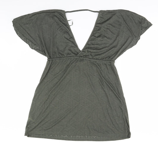 Primark Womens Brown Geometric  Basic Blouse Size 6