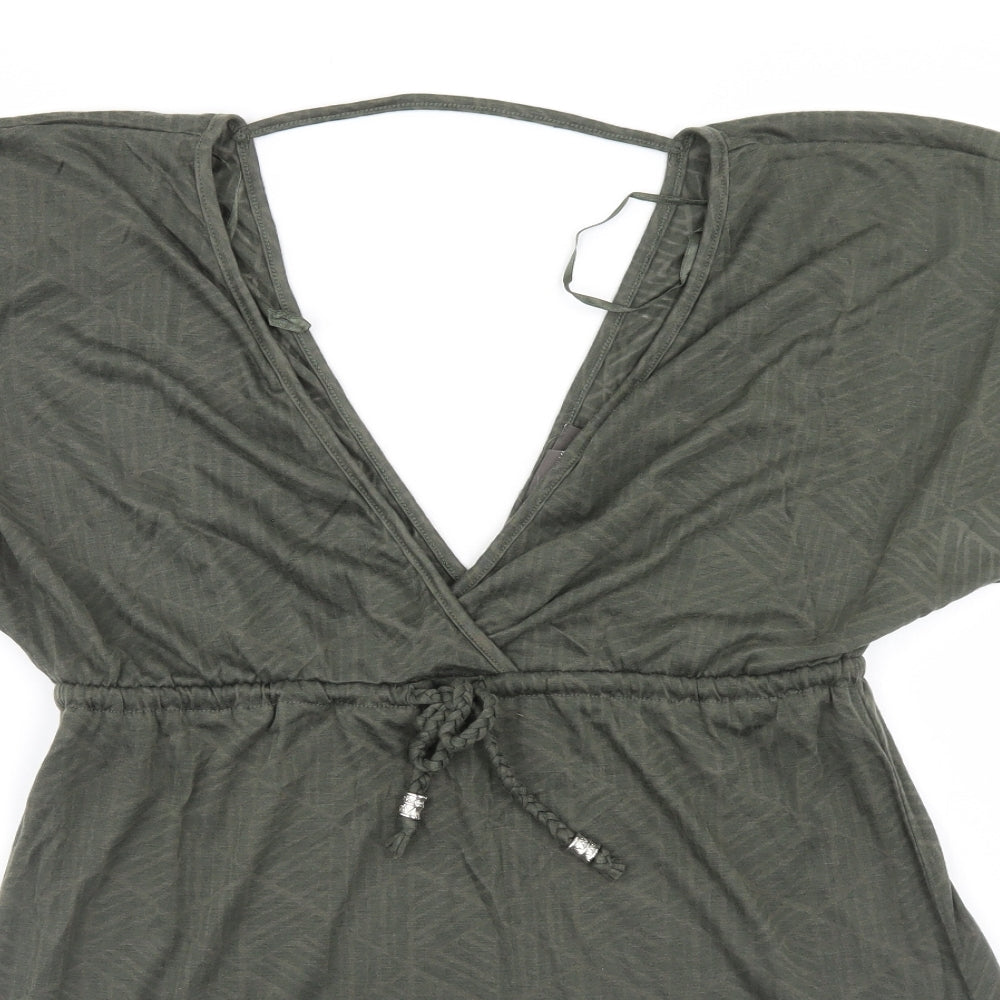 Primark Womens Brown Geometric  Basic Blouse Size 6