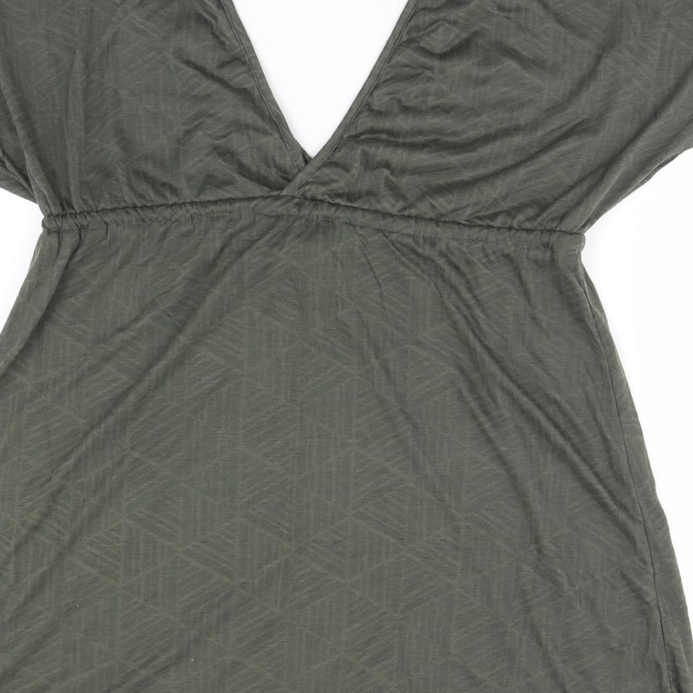 Primark Womens Brown Geometric  Basic Blouse Size 6