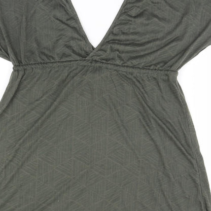 Primark Womens Brown Geometric  Basic Blouse Size 6