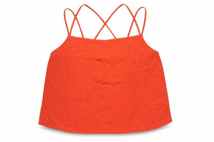 Womens UK Size 10 Divided Orange Basic Tank