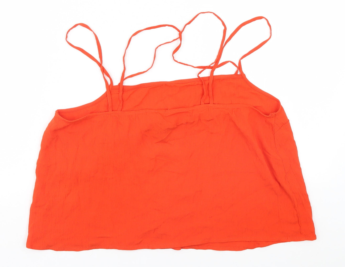 Womens UK Size 10 Divided Orange Basic Tank