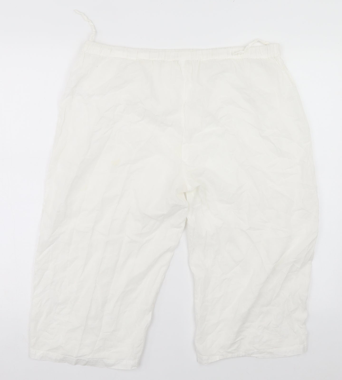 Womens UK Size M Preworn Regular Fit  White Trousers