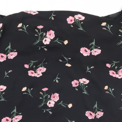 Womens UK Size 8 Divided Black Basic Blouse