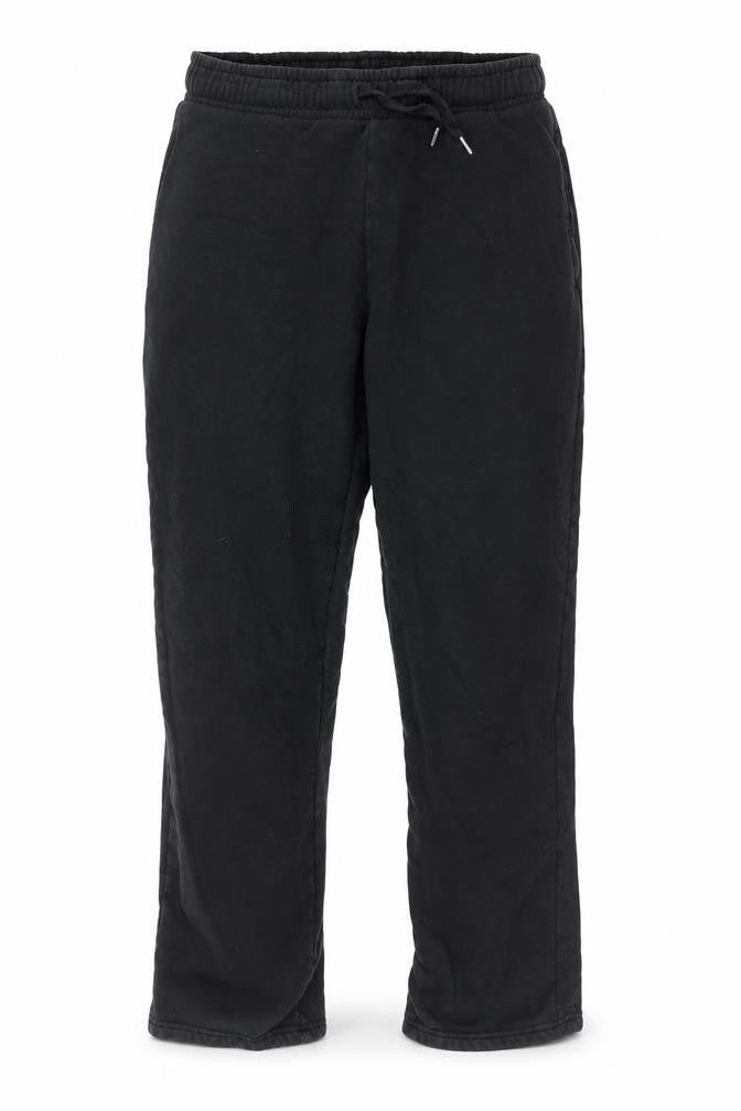 Front view of Meraki men’s black sweatpants, size L, 24-inch leg