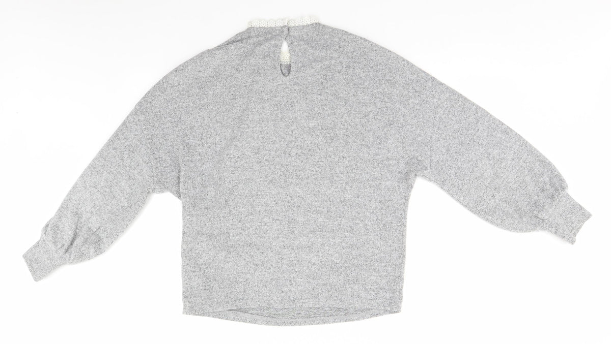 Back view of Dorothy Perkins women’s grey jumper, size UK 12