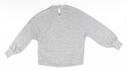 Back view of Dorothy Perkins women’s grey jumper, size UK 12
