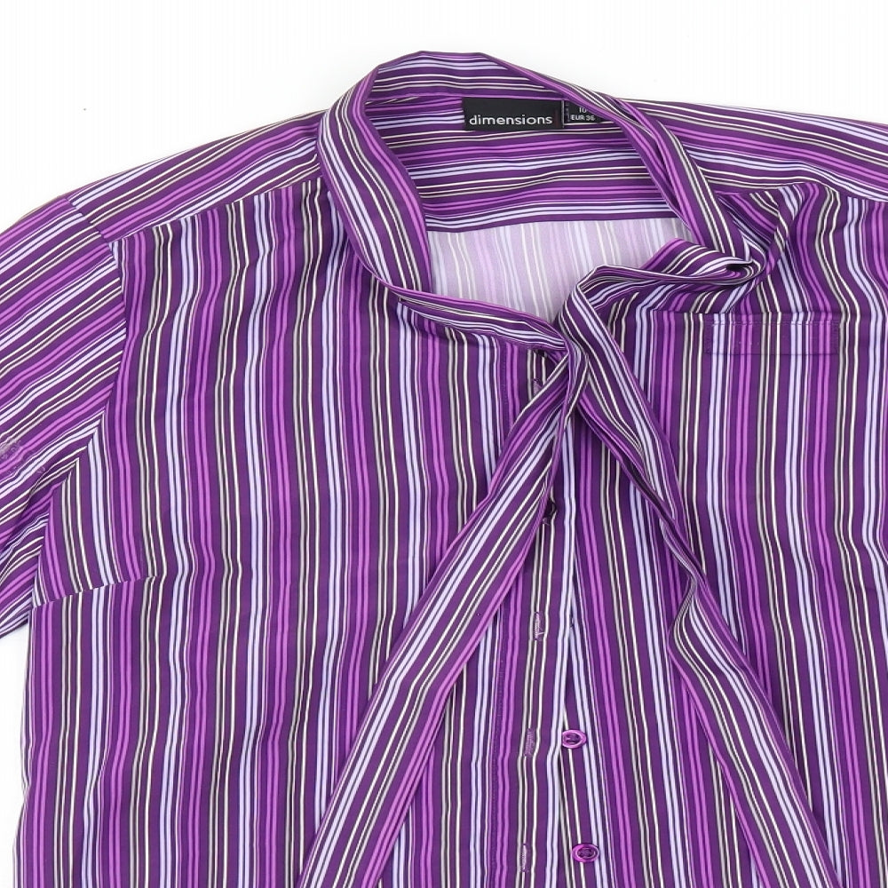 Womens UK Size 10 Dimensions Multicoloured Basic Button-Up