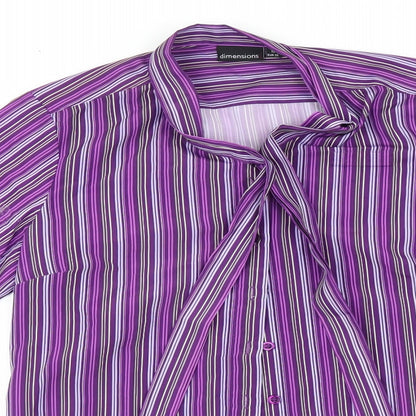 Womens UK Size 10 Dimensions Multicoloured Basic Button-Up