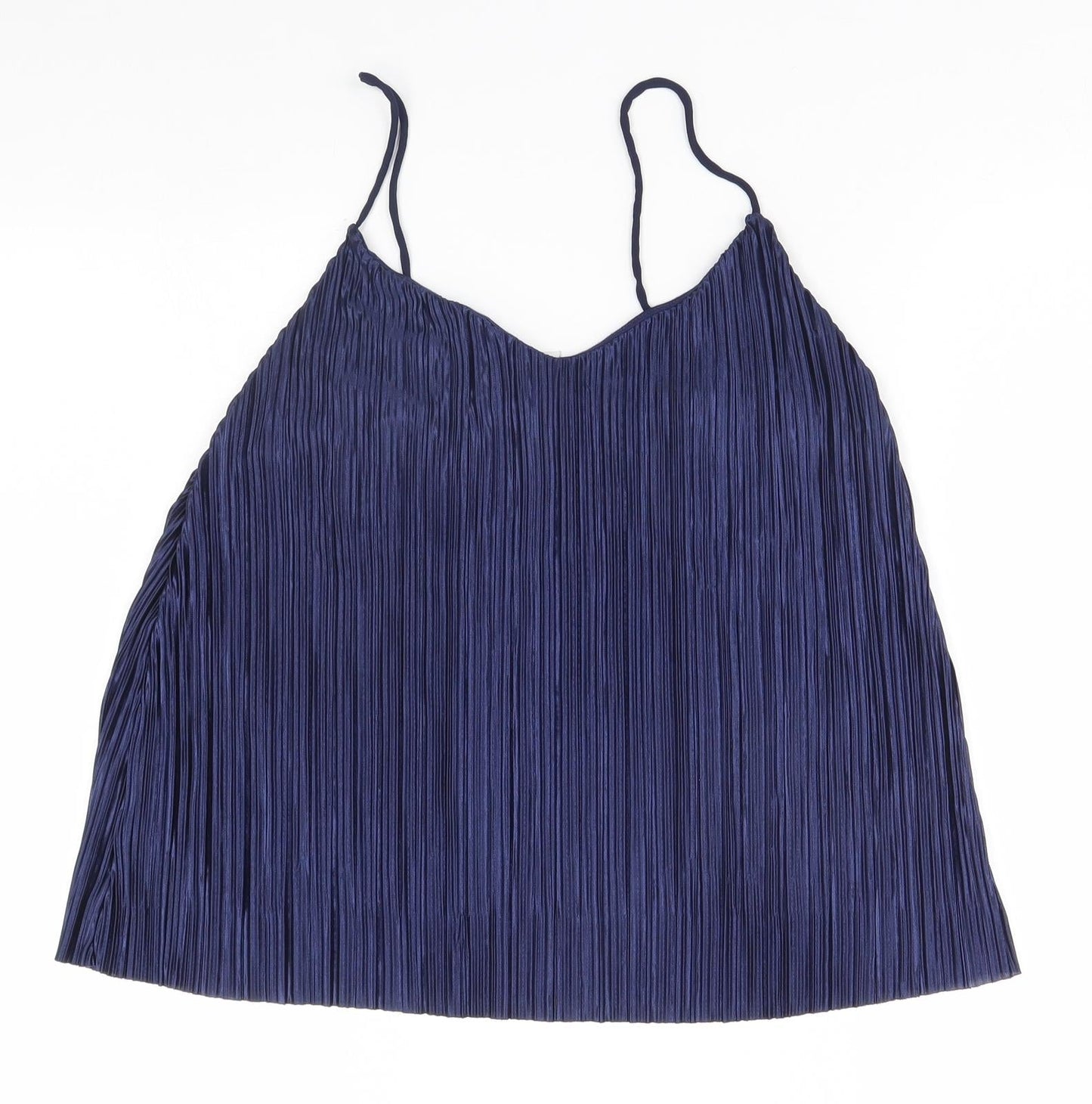 Womens UK Size 6 H&M Blue Basic Tank