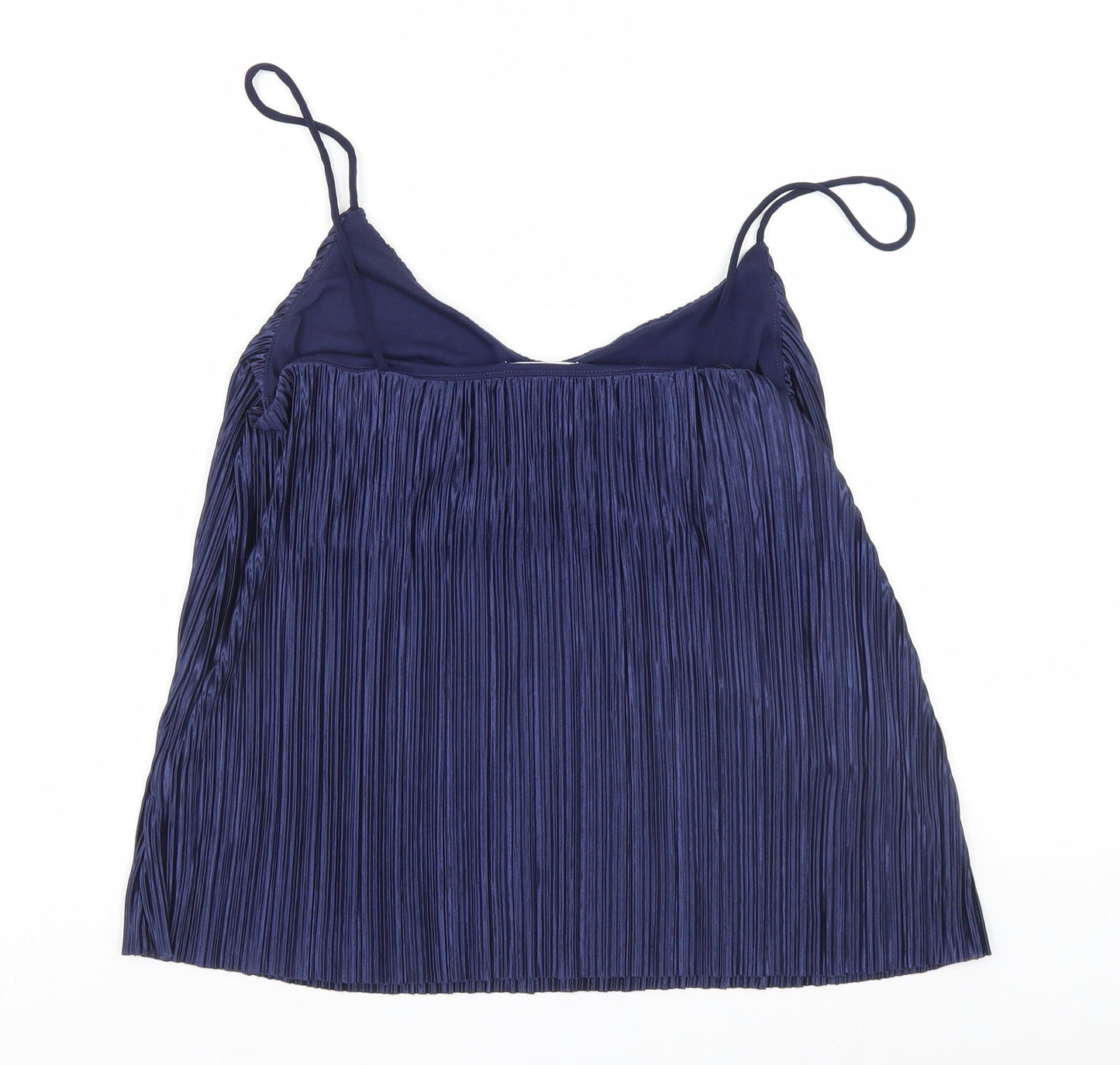 Womens UK Size 6 H&M Blue Basic Tank