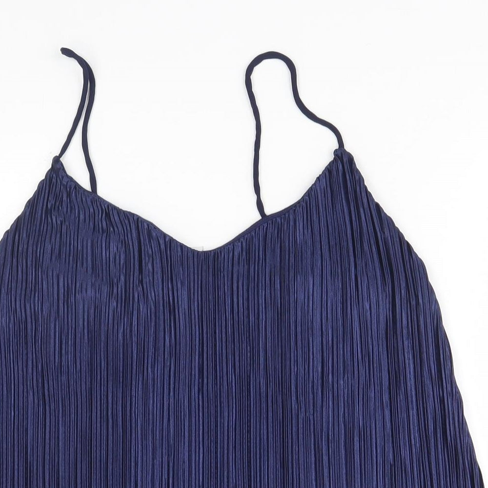 Womens UK Size 6 H&M Blue Basic Tank