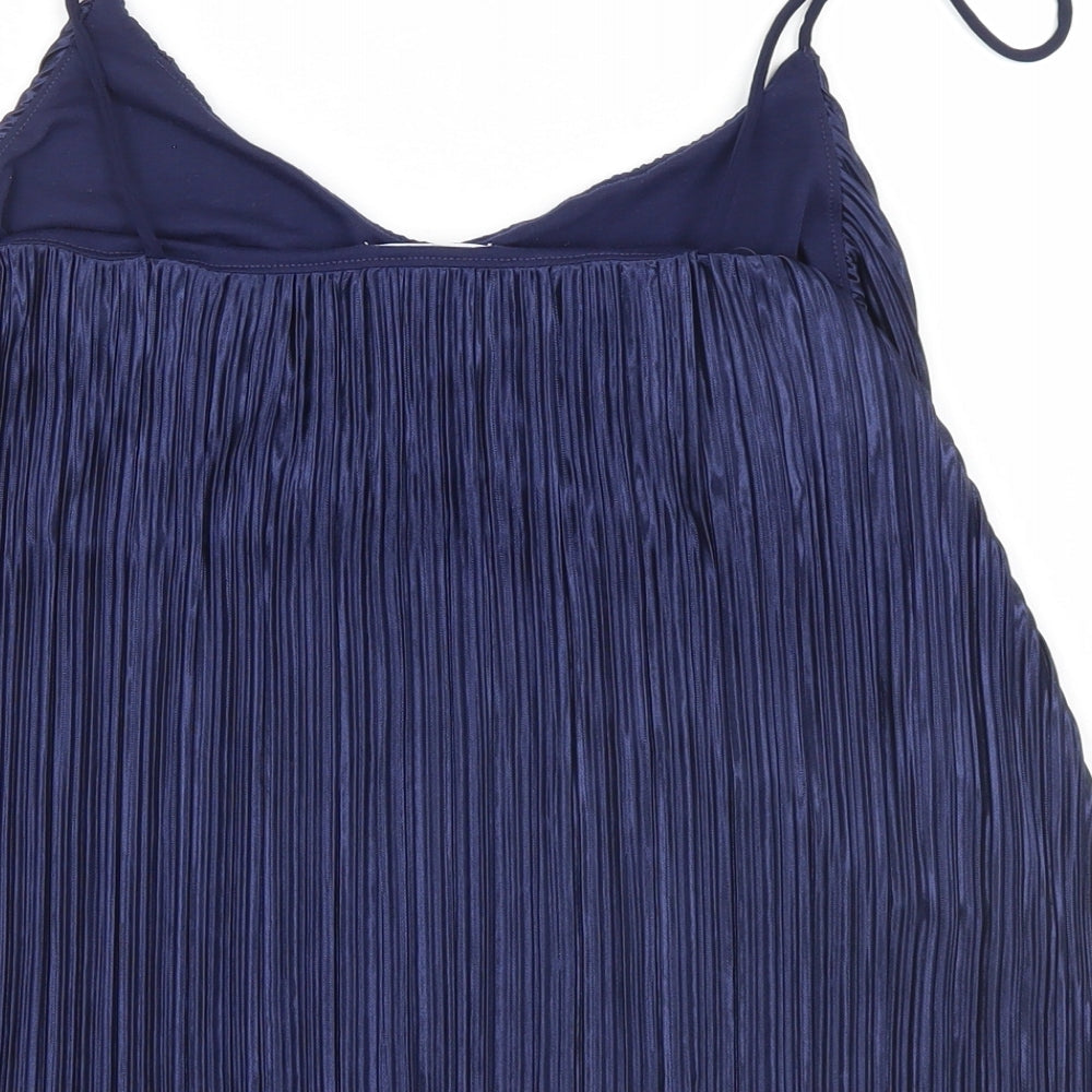 Womens UK Size 6 H&M Blue Basic Tank