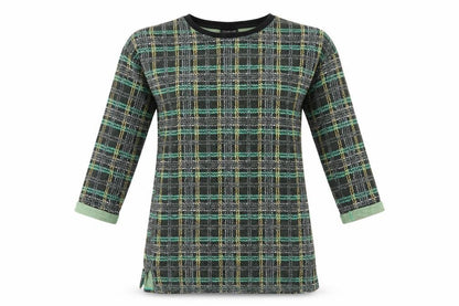 Topshop Womens Brown Plaid  Pullover Jumper Size 6