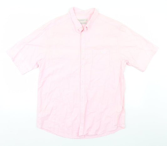 Cedar Wood State Womens Pink   Basic Button-Up Size L