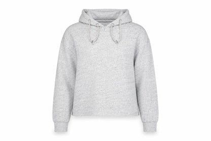 Front view of Divided women’s grey pullover hoodie, size UK 14