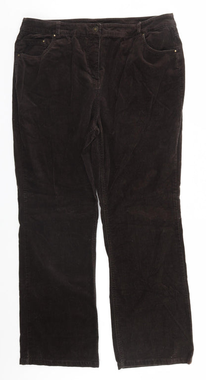 Womens UK Size 18 EWM Regular Fit  Brown Trousers
