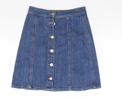 H&M Womens Blue   Straight & Pencil Skirt Size 4