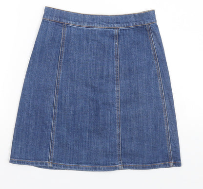 H&M Womens Blue   Straight & Pencil Skirt Size 4