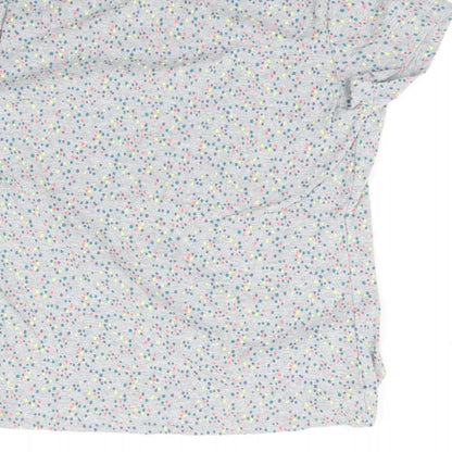 Papaya Womens Grey Polka Dot  Basic T-Shirt Size 14