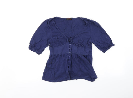 Miss Selfridge Womens Blue   Basic T-Shirt Size 10