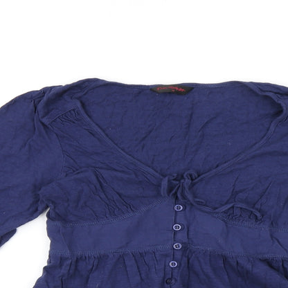 Miss Selfridge Womens Blue   Basic T-Shirt Size 10