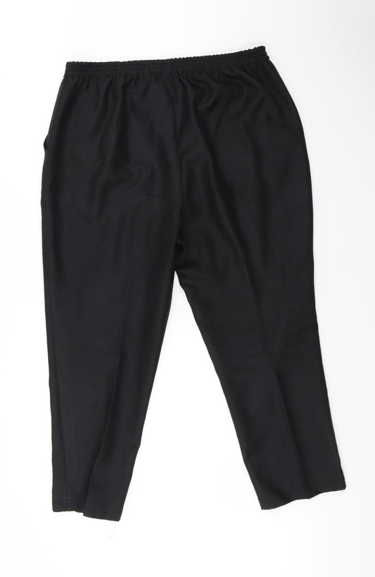 Womens UK Size 20 Damart Regular Fit  Black Trousers
