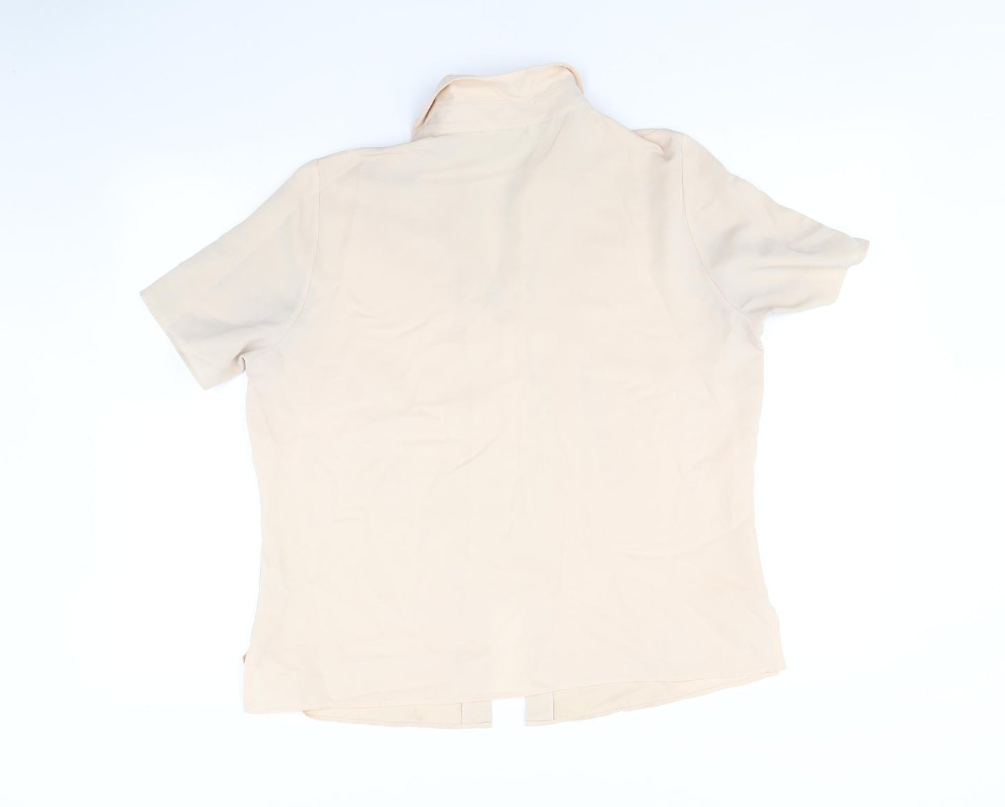 Womens UK Size 16 Marks and Spencer Beige Basic Button-Up