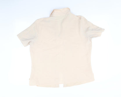 Womens UK Size 16 Marks and Spencer Beige Basic Button-Up