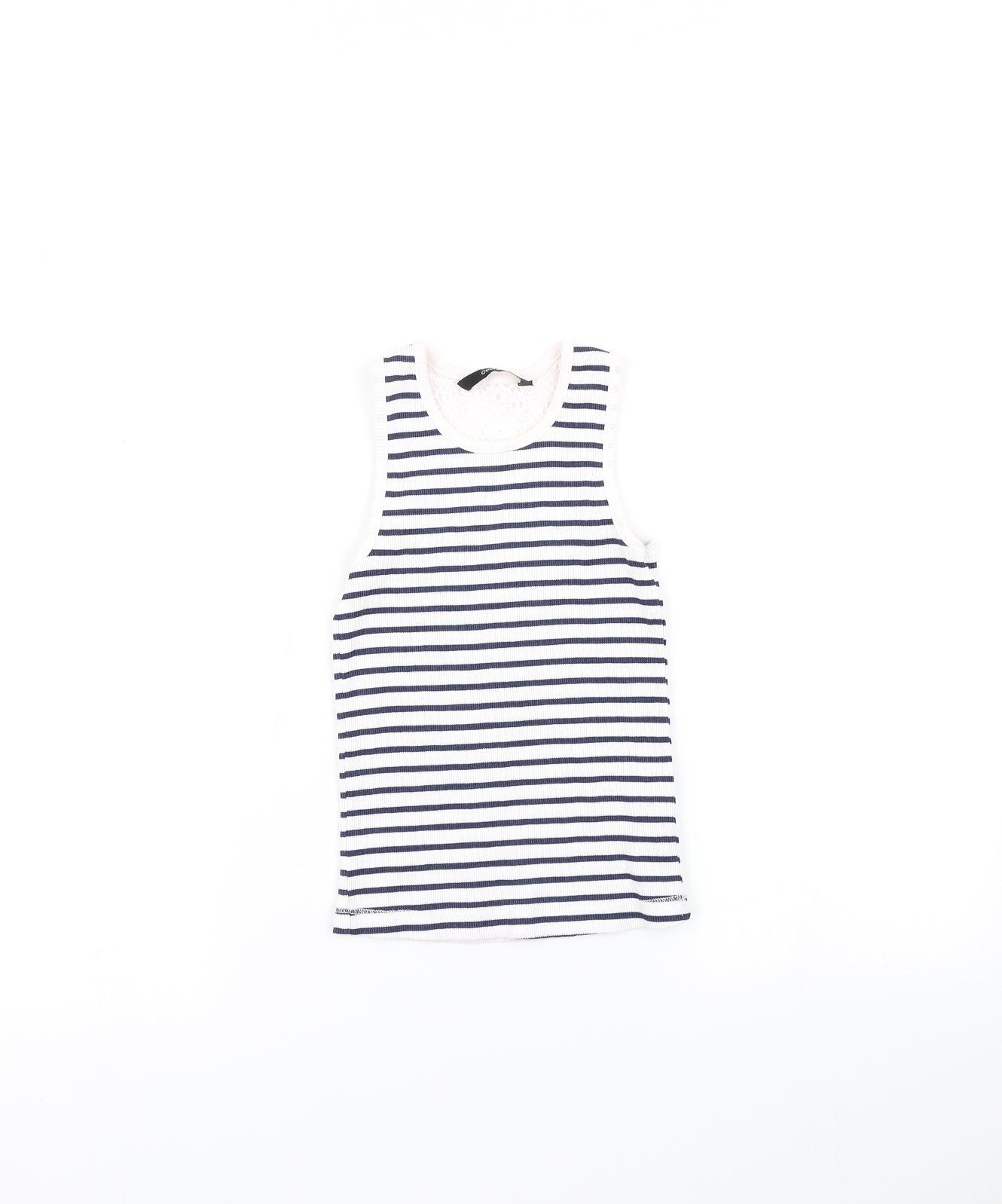 George Girls Blue Striped  Basic T-Shirt Size 6-7 Years