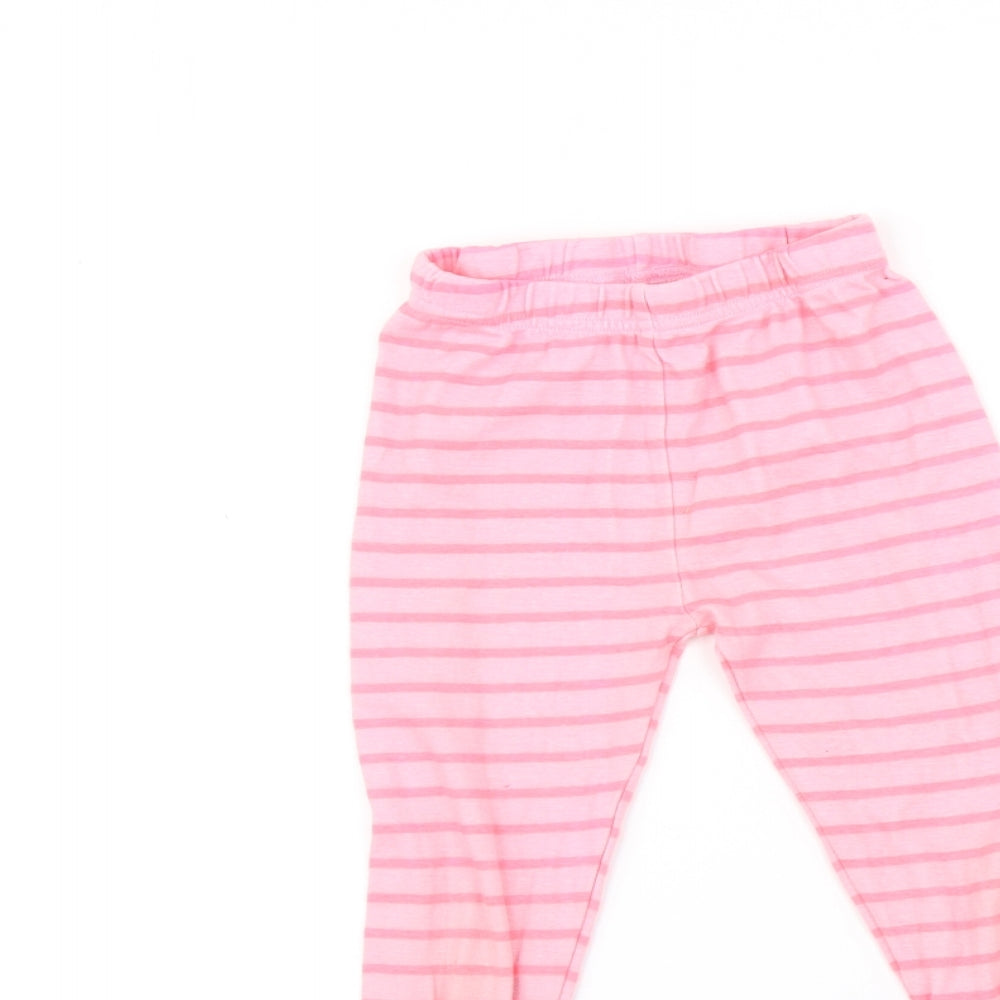 BigKosh Girls Pink Striped  Jegging Trousers Size 6 Years - leggings