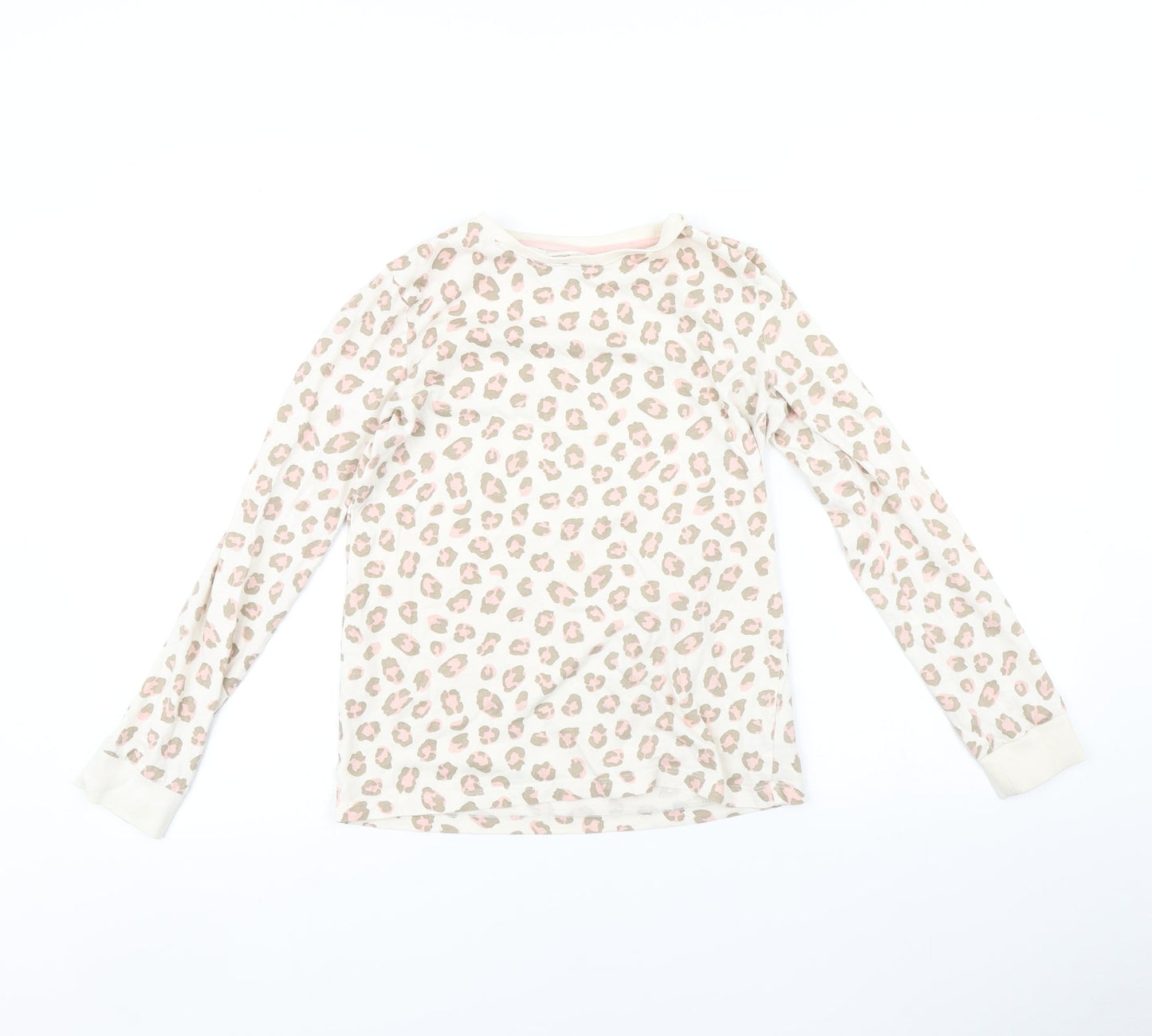 F&F Girls Pink Animal Print  Top Pyjama Top Size 13 Years
