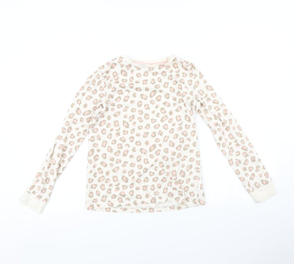 F&F Girls Pink Animal Print  Top Pyjama Top Size 13 Years