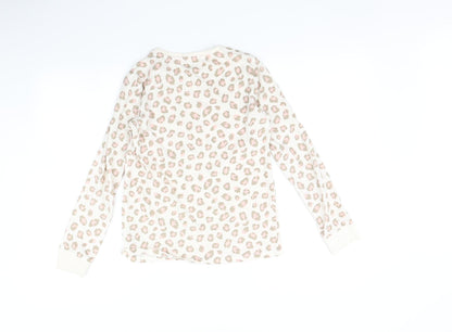 F&F Girls Pink Animal Print  Top Pyjama Top Size 13 Years