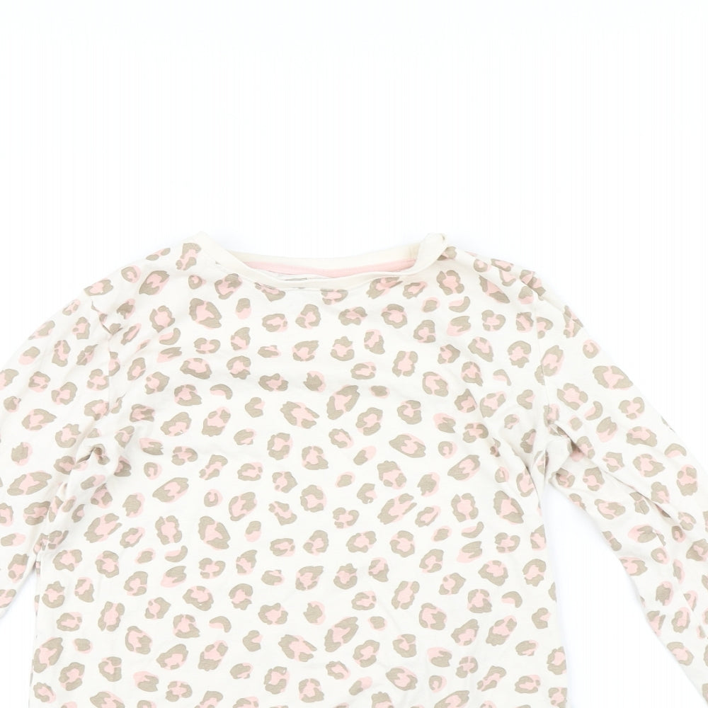 F&F Girls Pink Animal Print  Top Pyjama Top Size 13 Years