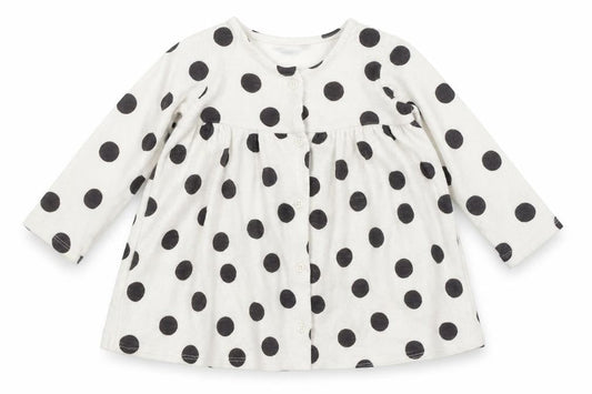 George Girls White Spotted  A-Line  Size 9-12 Months
