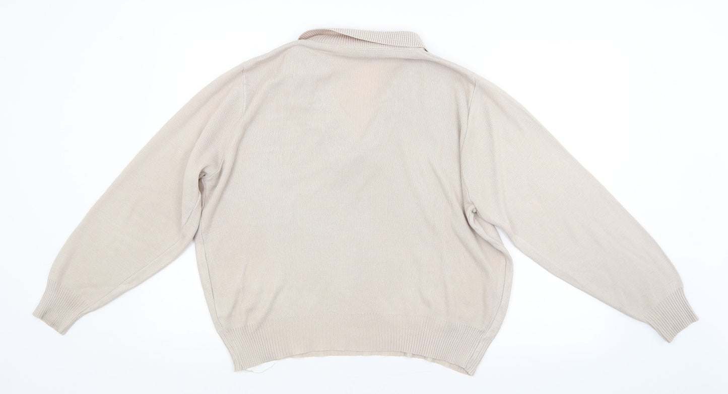 Womens UK Size  Preworn Beige Pullover Jumper