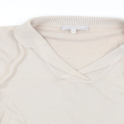 Womens UK Size  Preworn Beige Pullover Jumper