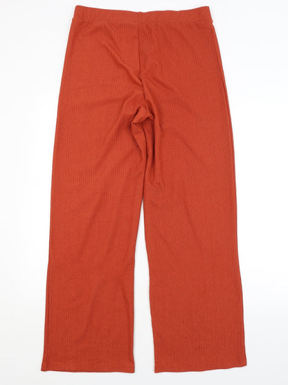 Womens UK Size 12 Papaya Regular Fit  Red Trousers