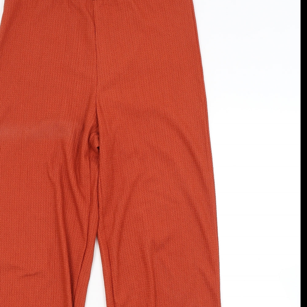 Womens UK Size 12 Papaya Regular Fit  Red Trousers