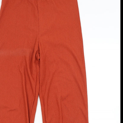 Womens UK Size 12 Papaya Regular Fit  Red Trousers