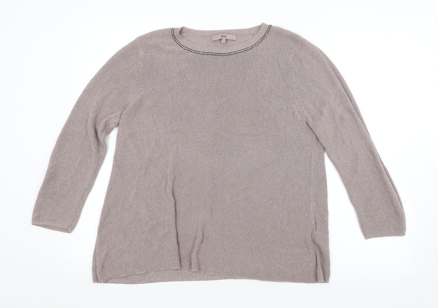Womens UK Size 14 NEXT Purple Pullover Jumper