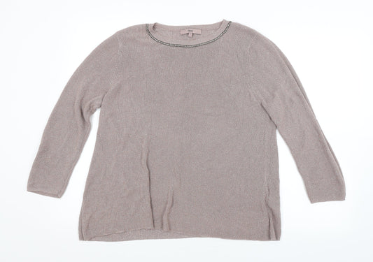 Womens UK Size 14 NEXT Purple Pullover Jumper