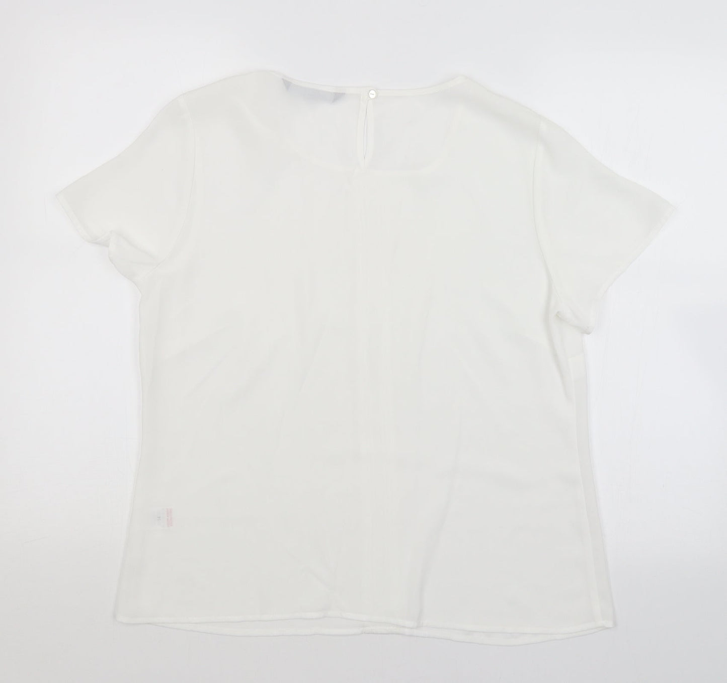 Womens UK Size 14 BM White Basic Blouse