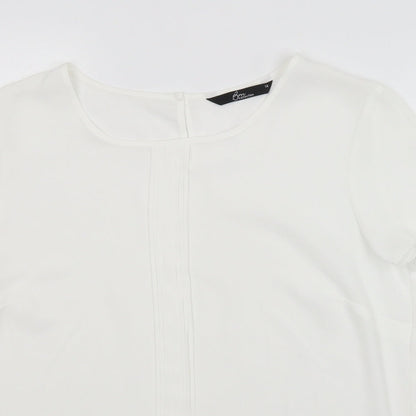 Womens UK Size 14 BM White Basic Blouse