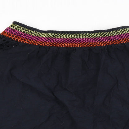 Papaya Womens Black Striped  Basic Blouse Size 14